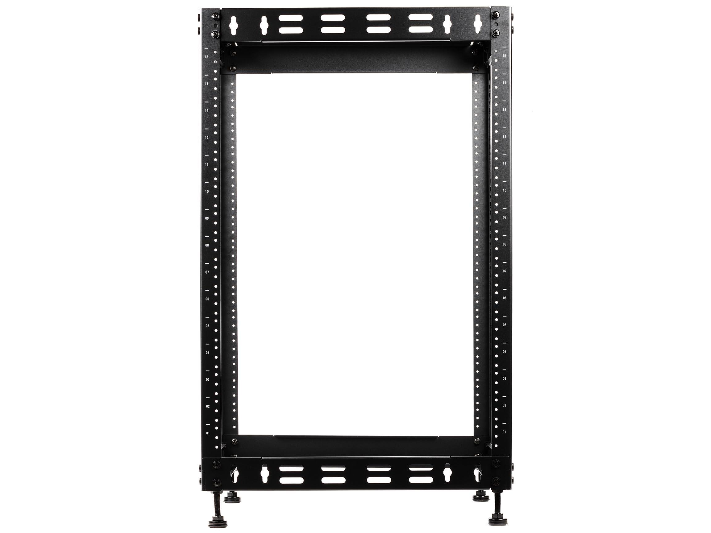 Rosewill Rosewill 15U Open Frame Network Rack for Servers & AV Gear,Server Rack Floor Standing or Wall Mounted, AV Rack for 19" Networking, Servers and Audio 20 inches Depth
