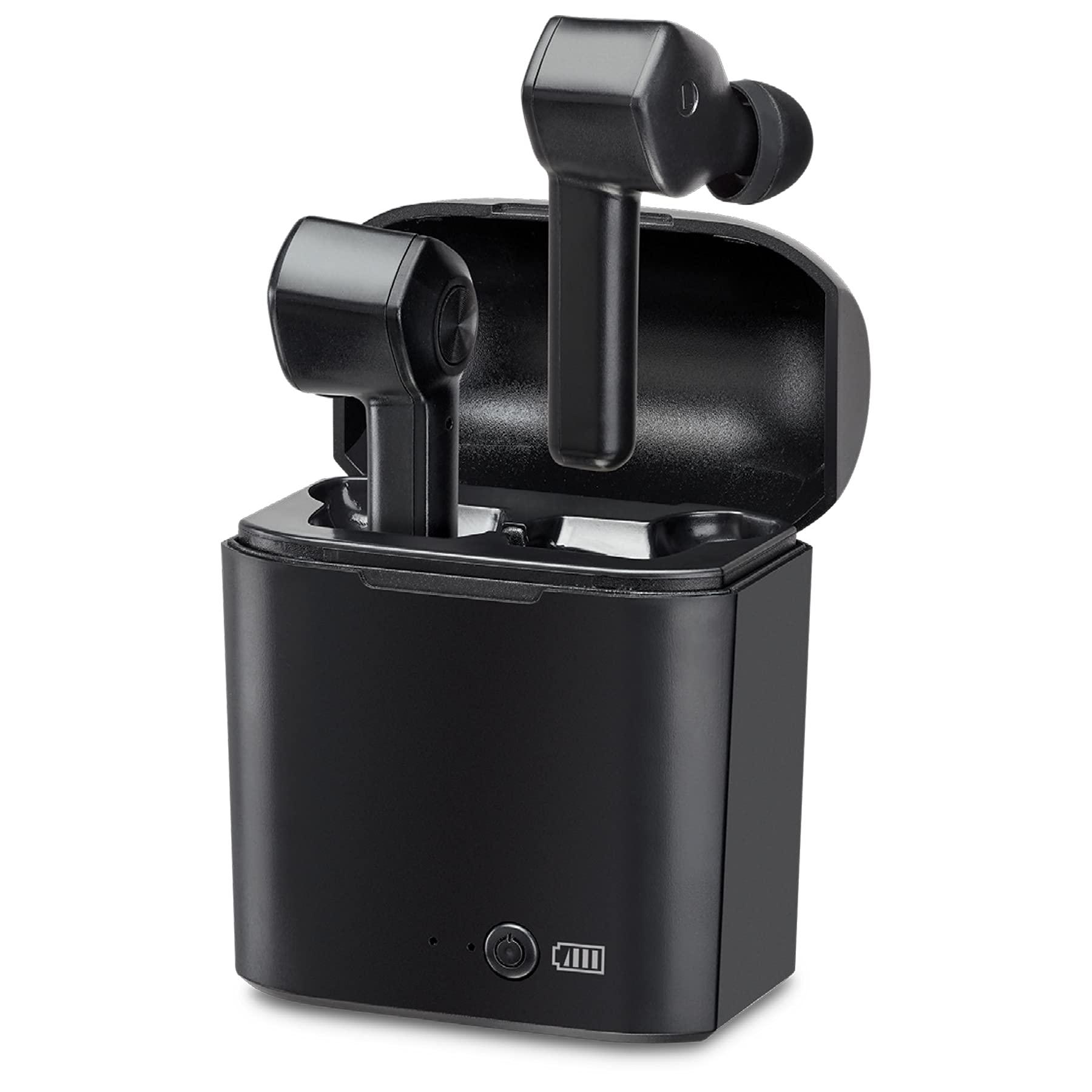 iLive iLive Truly Wire-Free Bluetooth Earbuds, Sweatproof Design, Charging Case, Includes 3 Set of Ear Tips, Black (IAEBT300B)