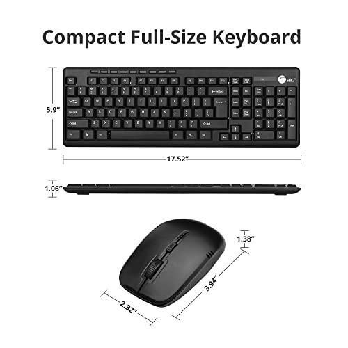 SIIG SIIG Jk-WR0T12-S1 Standard Size 102Key Wireless Keyboard with 3Button Wireless Optical Mouse, Black