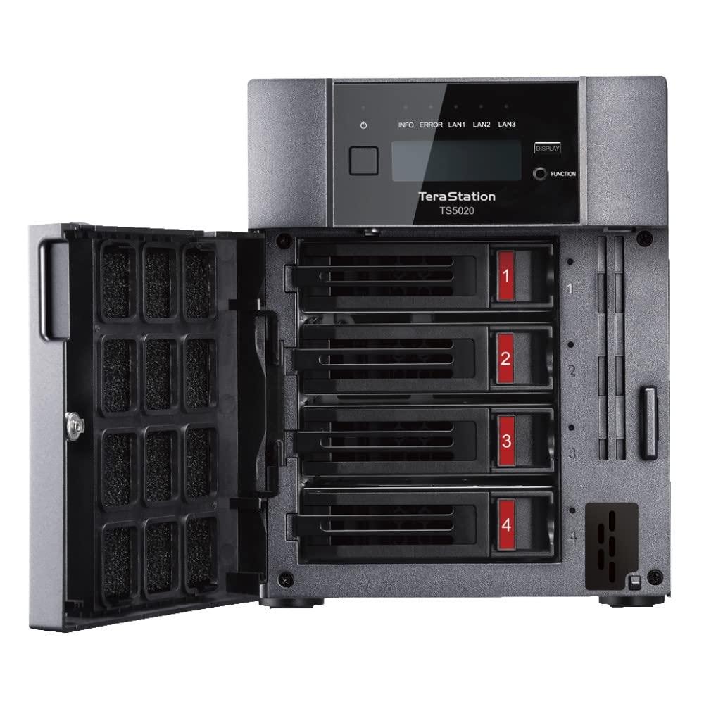 BUFFALO BUFFALO TeraStation 5420DN 4-Bay Business Desktop NAS 24TB (2x12TB) with Hard Drives Included RAID iSCSI Network Storage File Server