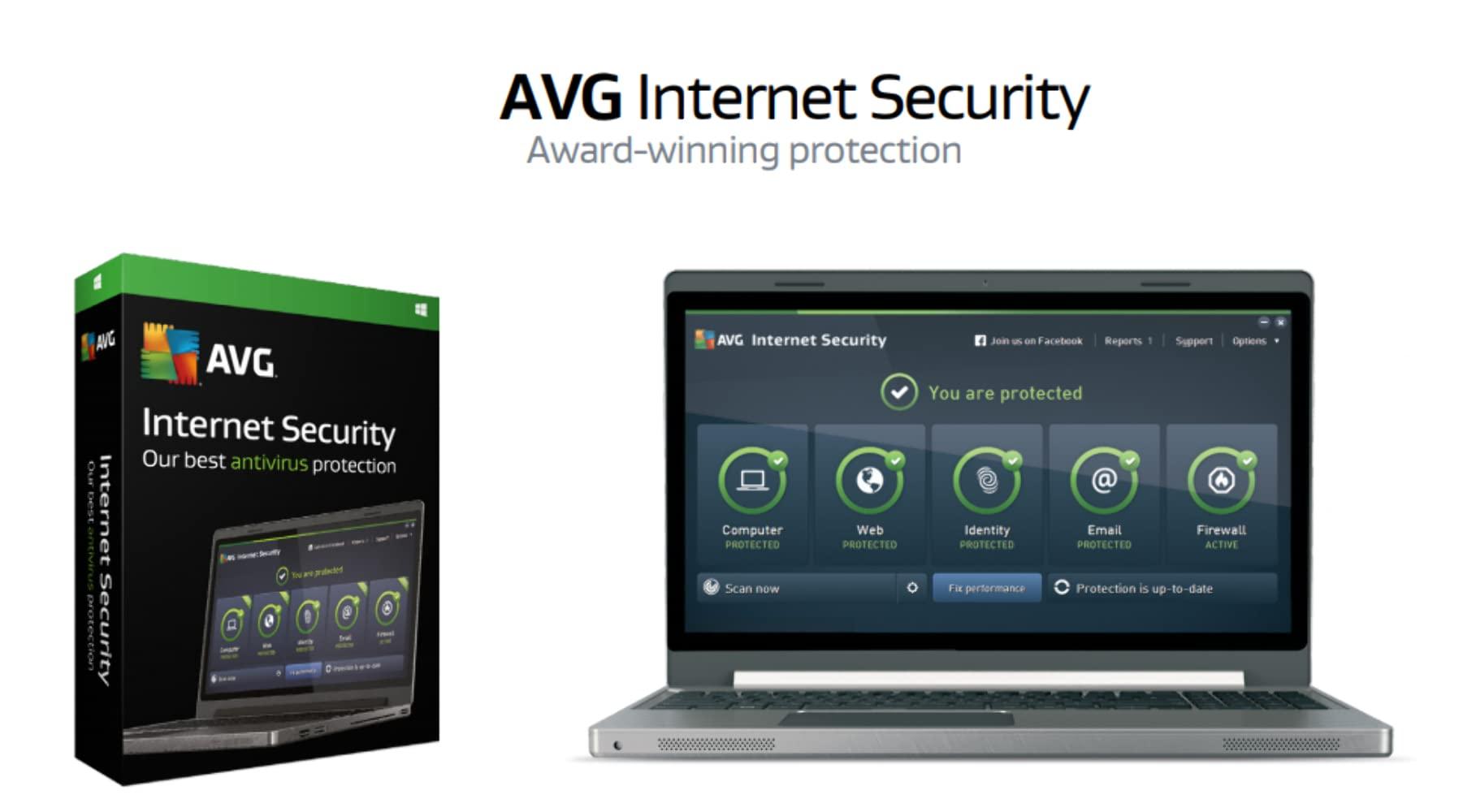 AVG AVG Internet Security - 3-Year | 5-Devices (Windows/Mac OS/Android/iOS)