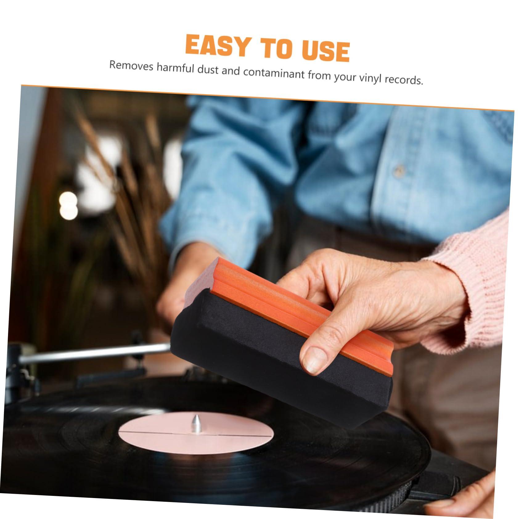 Yardenfun Yardenfun Vinyl Record Cleaner Sponge Brush for Dust Wood Handle Vintage Record Player Duster Safe Reliable