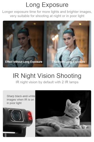 Yoidesu 5K Handheld Pocket Camcorder, 36MP Vlogging Camera with Rotatable 3.5 Inch IPS, 10X Digital Zoom, Night Vision YouTube Portable Video Camera, 120 Wide Angle,