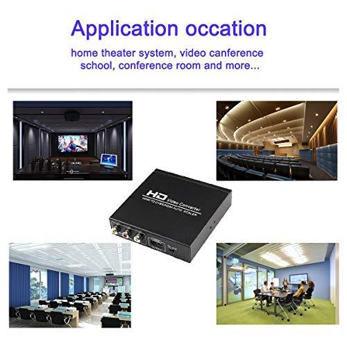 ENBUER ENBUER HDMI to RCA and HDMI Converter, HDMI to AV 3RCA and HDMI Adapter Support 1080P, PAL, NTSC for HD TV and Older TV (Black, Iron Shell)