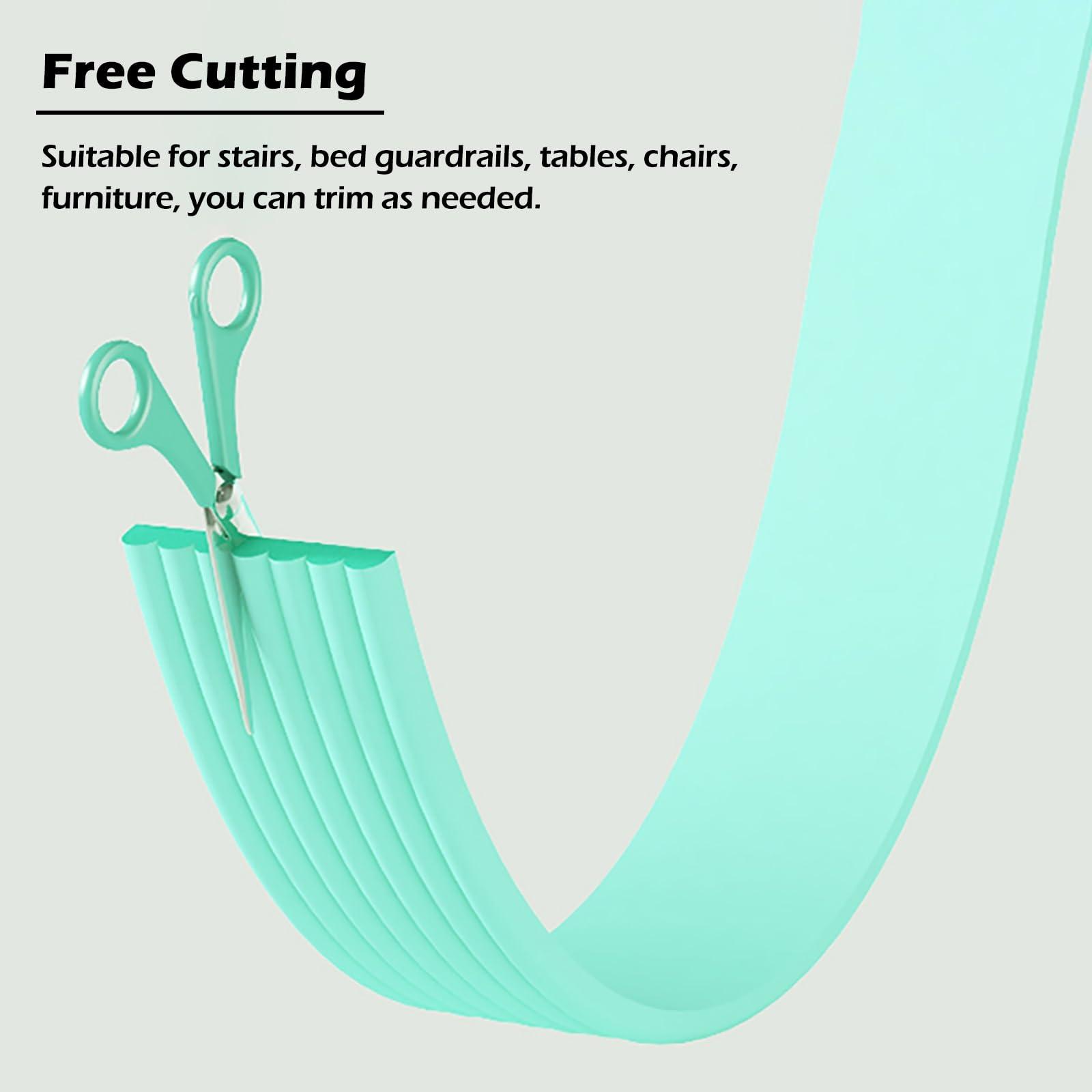 KIROJA Soft Bunk Bed Ladder Cover Foam Padding, Self-stick Table Edge Protector Strips Extra-Wide, Dormitory Traction Treads Stair Steps Pads Furniture Corner Safety Bumpers ( Color : Light Green , Size : 20