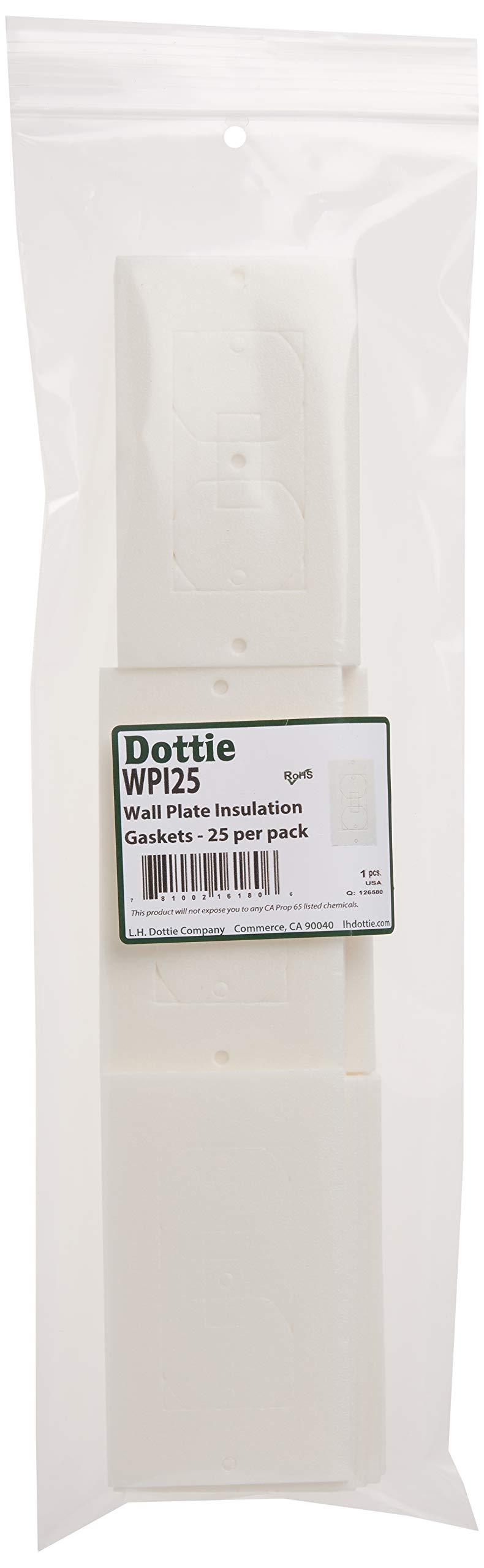L.H. Dottie L.H. Dottie WPI25 Wall Plate Insulation Gasket, 25-Pack
