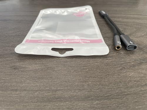 Liaoan USB C to 3.5mm headphones and charging adapter, 2-in-1 USB C to 3.5mm female head and USB C charging port, fast charging, suitable for mobile phone 15 Pro Max Plus, S21 S22 S23 S24 Ultra, Note 20.