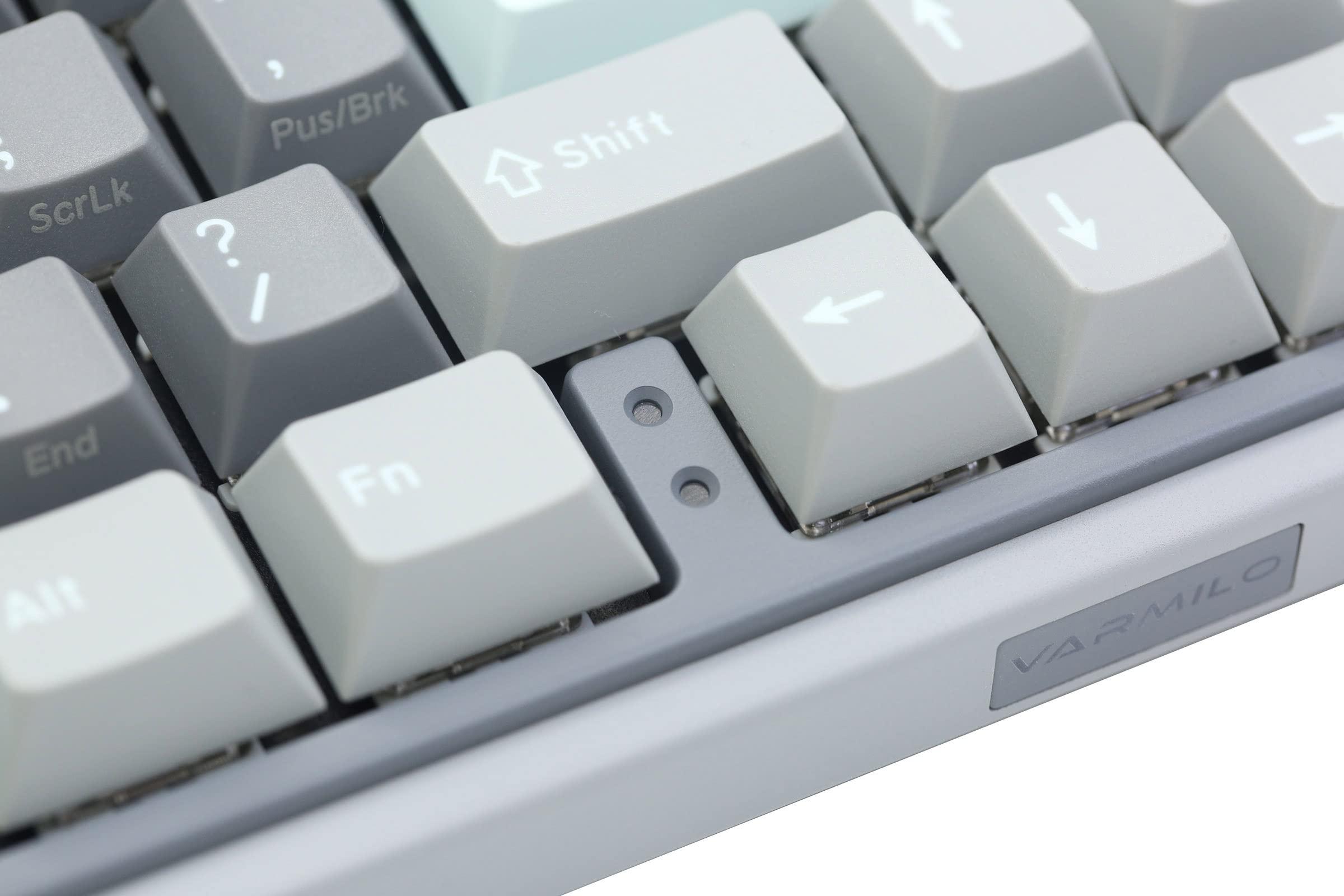 Varmilo Varmilo x MK Glintstone Minilo VXT67 65% Hotswap Triple Mode Bluetooth + Wireless 2.4 GHz RGB Mechanical Keyboard Gateron G Pro 2.0 Silver