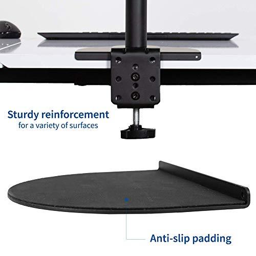 VIVO VIVO Heavy Duty Articulating Single Pneumatic Spring Arm Desk Mount, Fits Standard and Large Ultrawide 17 to 35 inch Monitor, Maximum VESA 200x100 with Reinforcement Bracket for Thin, Glass Table Tops