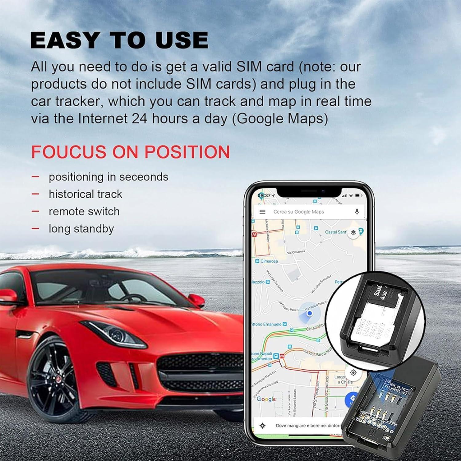 Generic GPS Tracker for Vehicles No Subscription, Mini GPS Tracker Real Time Locator, Magnetic Anti-Theft Micro Vehicle Tracking Device with App for Cars, Kids, Elderly, Pets, Wallet, Luggage