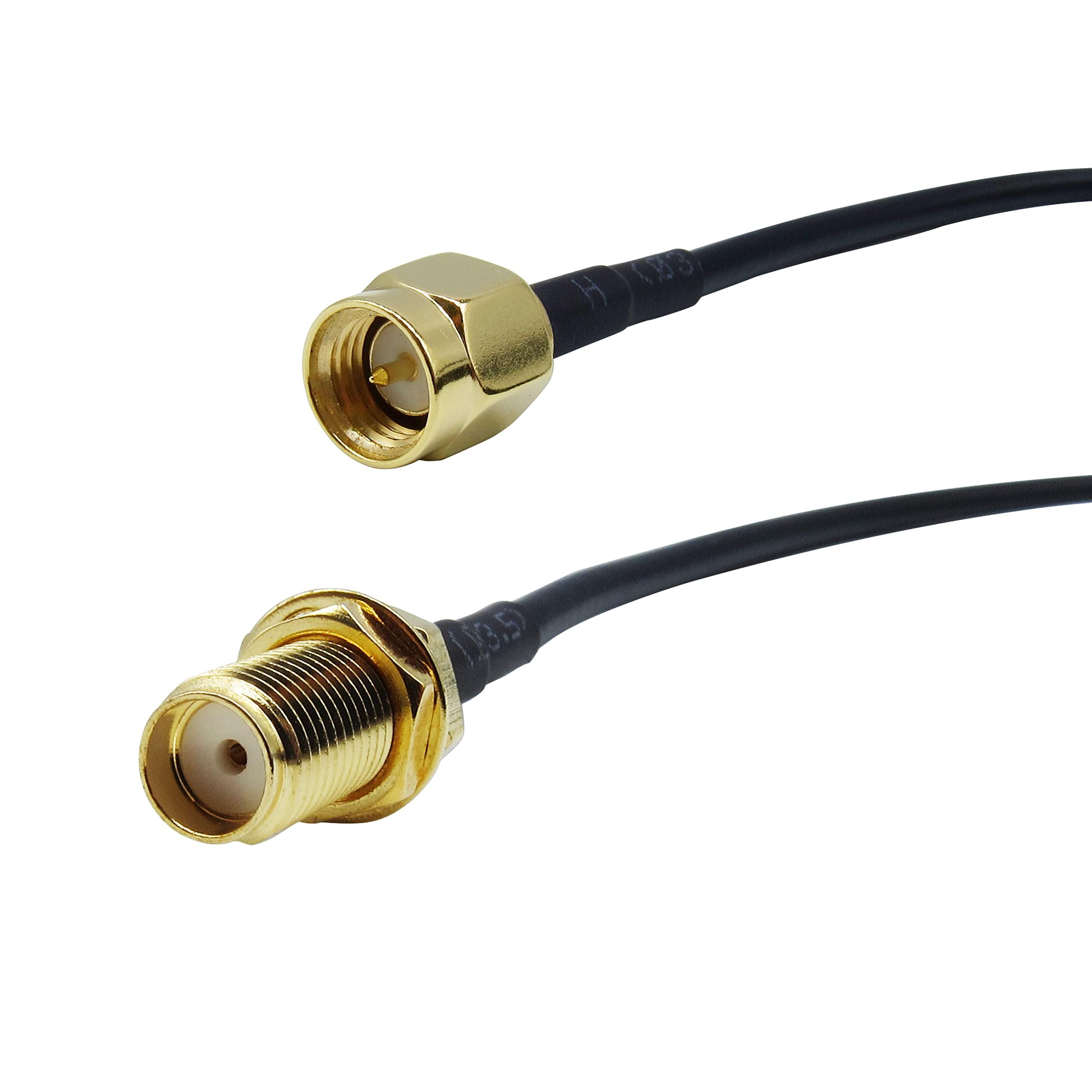 DirectNine Basics SMA Extension Cable 33ft, SMA Male to Female Low Loss RG174 Coaxial Cable Extender for SDR, Wireless Security Camera, Network System, GPS LTE 4G 5G WiFi Radio Antennas