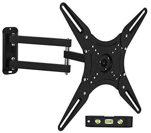 Mount-It! Mount-It TV Wall Mount Full Motion LCD, LED 4K TV Swivel Bracket for 23-55 inch Screen Size, Compatible with VESA 400x400, 66 lbs Capacity (MI-2065L), Black