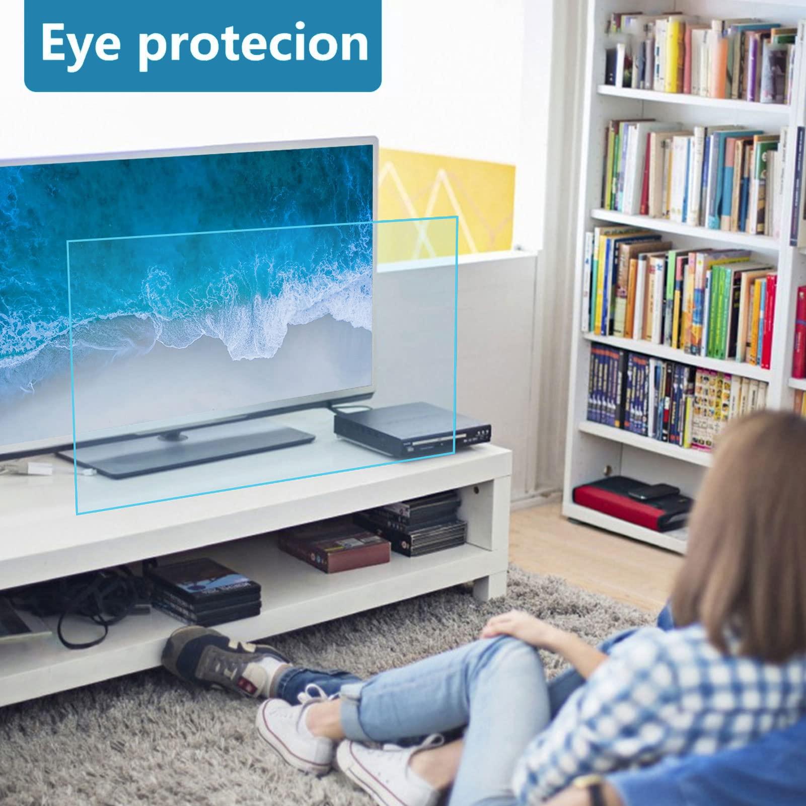 JCSKY JCSKY 55 Inch Matte Anti-Glare TV Screen Protector, Dustproof Anti Scratch Anti Blue Light Film, Dust-Proof, Reduce Eye Fatigue Anti-Myopia, 55inch(1211x682mm)