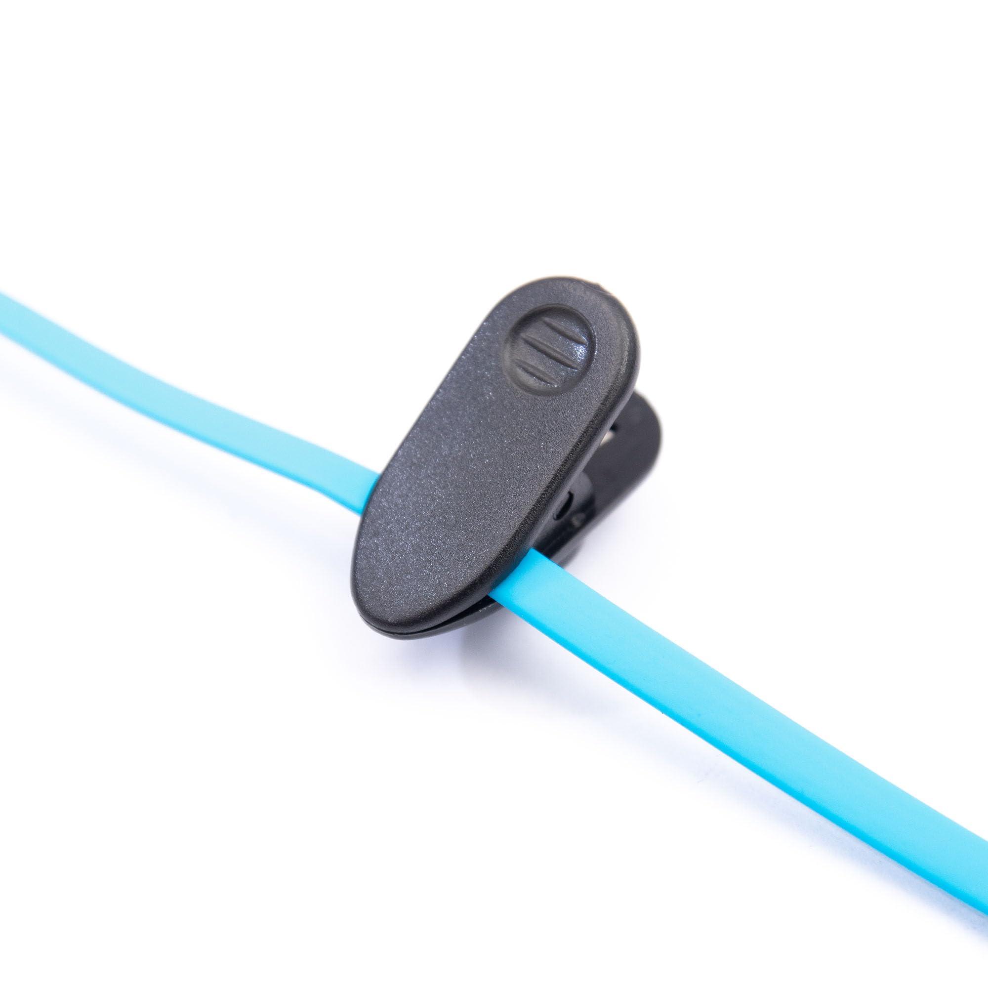 R RADIOSHACK RadioShack Stereo Earphones with Cord, Wired Earbuds with Microphone and Volume Control Buttons, Soft Silicone Tips for Comfortable Extended Wear and Secure Fit, Blue and Black