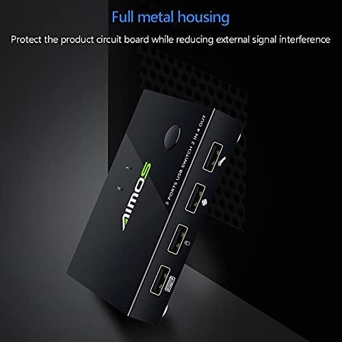 Lysee Lysee 3D Printer Parts & Accessories - AIMOS USB 2.0 KVM Switch Keyboard Mouse USB Splitter for 4 PC Sharing Printer 4K HDMI KVM Switch Box Video Display - (Color: Black)
