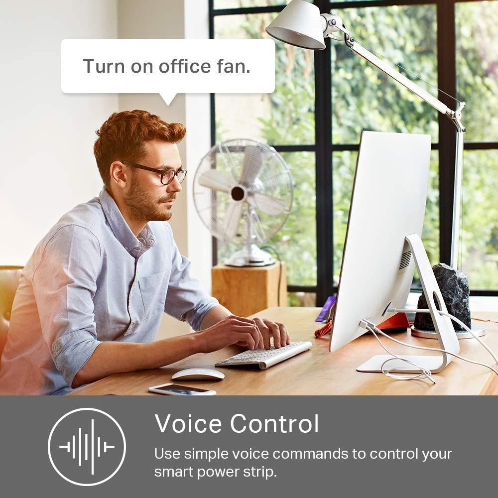 Kasa Smart Kasa Smart Plug Power Strip HS300, Surge Protector with 6 Individually Controlled Smart Outlets and 3 USB Ports, Works with Alexa & Google Home, No Hub Required , White