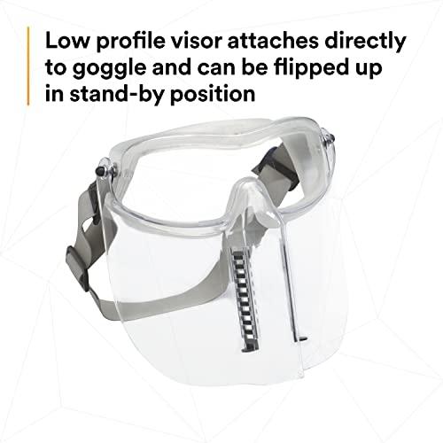 3M 3M Modul-R Safety Goggle, 40658-00000-10 Clear Anti Fog Lens with Chin Protector (Pack of 1)