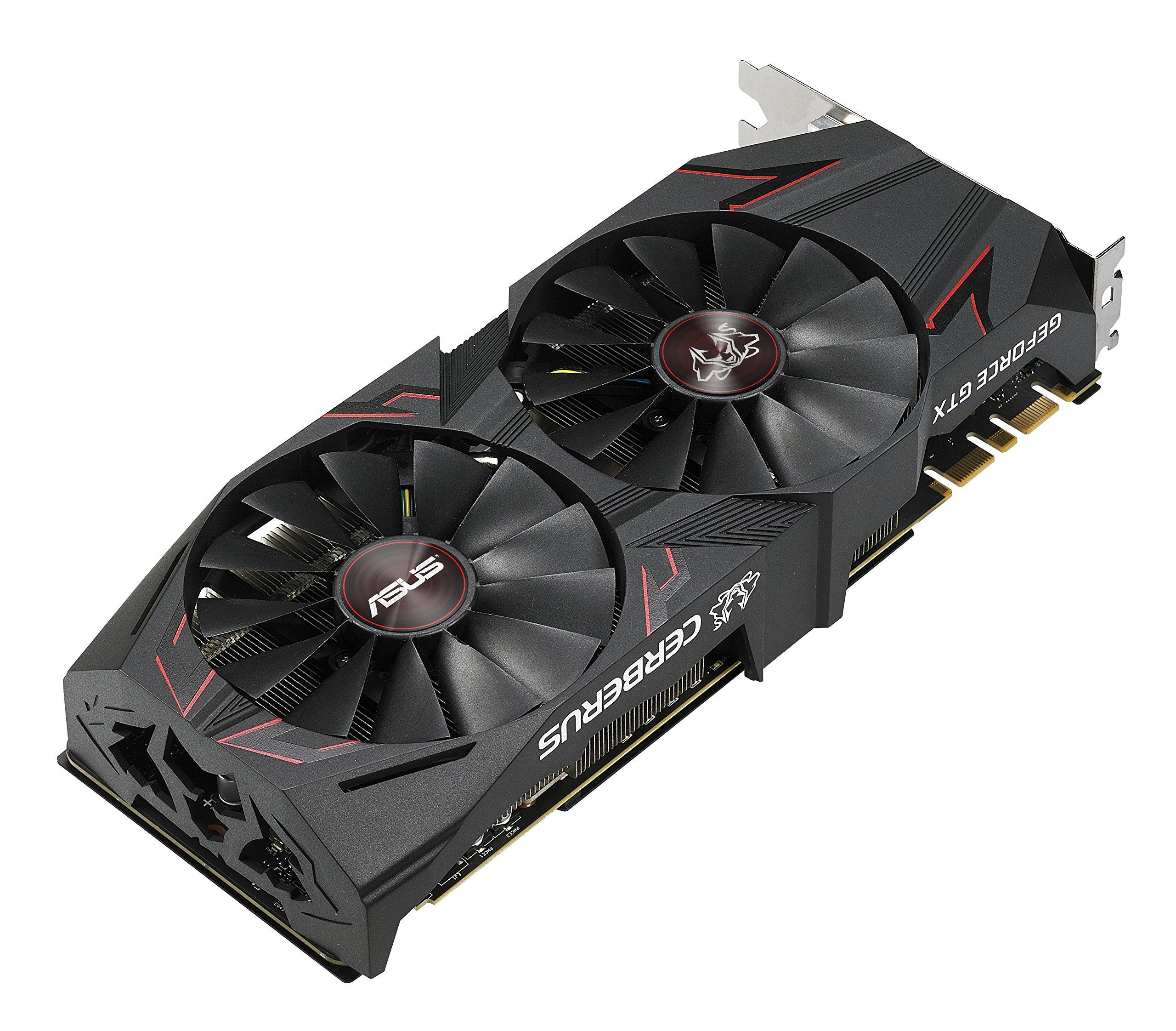 ASUS ASUS Cerberus GeForce GTX 1070 Ti 8GB GDDR5 Advanced Edition VR Ready DP HDMI DVI Gaming Graphics Card (CERBERUS-GTX1070TI-A8G)