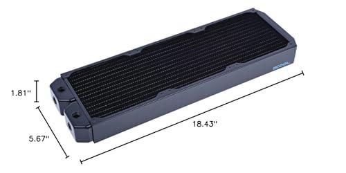 Aquatuning Alphacool NexXxos XT45 Full Copper Radiator, 420mm, Triple Fan, Black
