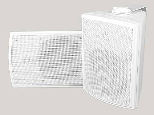 Rockville (2) Rockville HP5S-8 5.25" Outdoor/Indoor Home Theater Speakers w/Swivel Bracket White