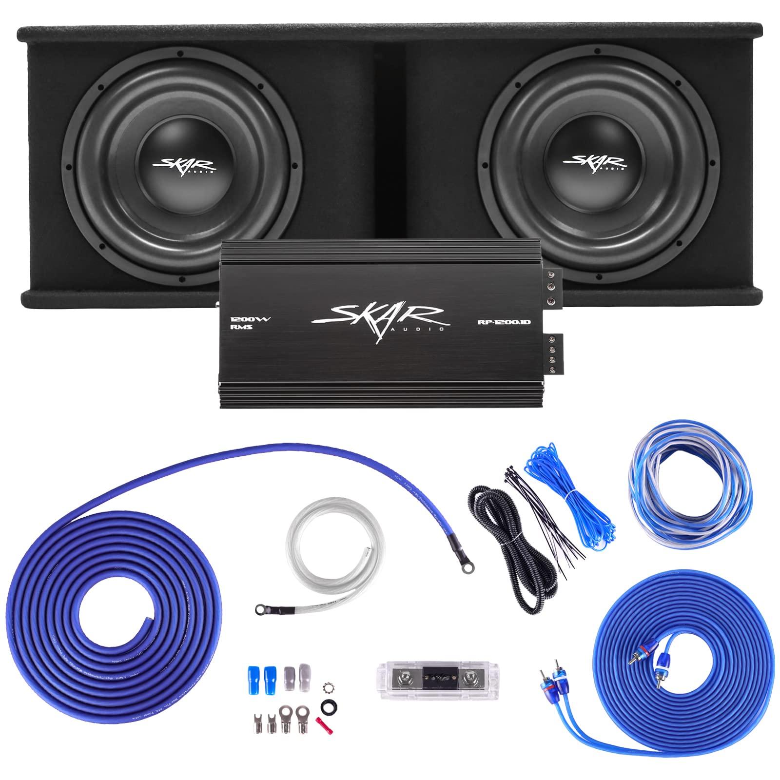 Skar Audio Skar Audio Dual 12\" Complete 2,400 Watt SDR Series Subwoofer Bass Package - Includes Loaded Enclosure with Amplifier