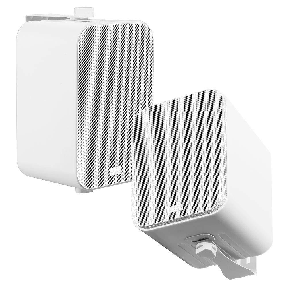 OSD Audio OSD 4" Outdoor Patio Speaker Pair 80W, IP54 Weather Resistant, Aluminum White AP450