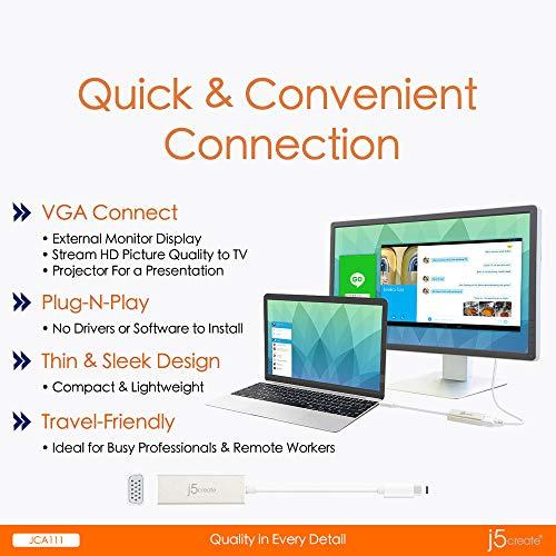 j5create j5create USB 3.1 Type-C to VGA Adapter JCA111