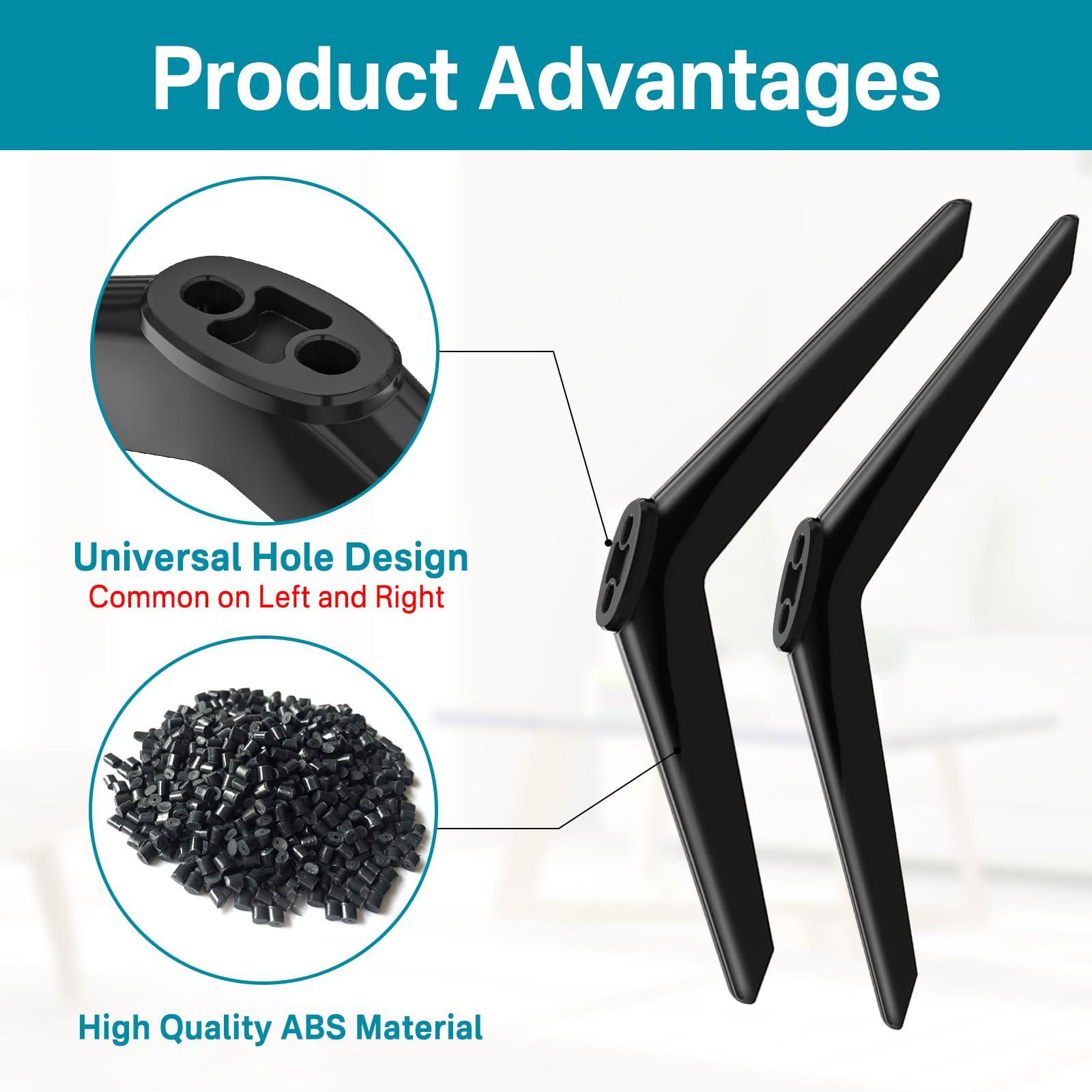 Rimous TV Stand Compatible with Samsung 32 inch Class FHD (1080P) Smart LED TVs, TV Stand Legs for Samsung TV Stands Base Replacement UN32J5205AF, Black