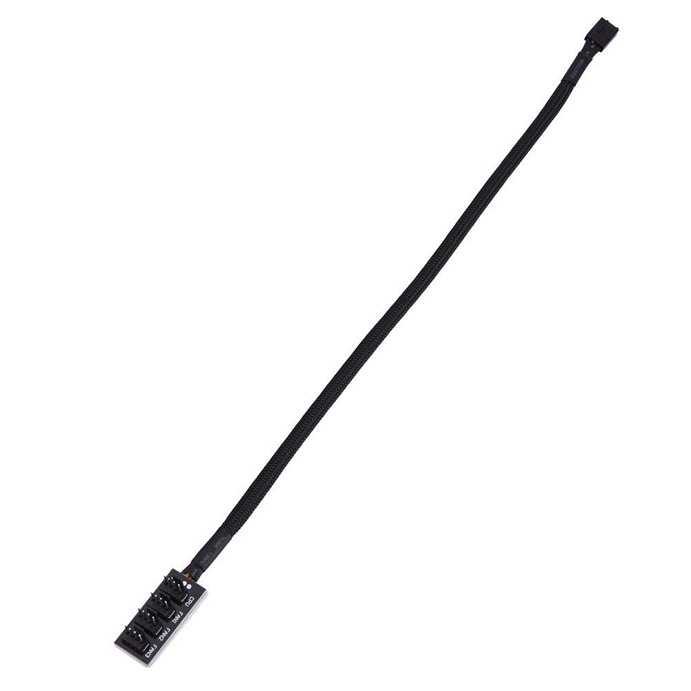 CUYT Fan Connector, 4-Pin Splitter Cable, for CPU Fan Modular Power Supply for Case Fan