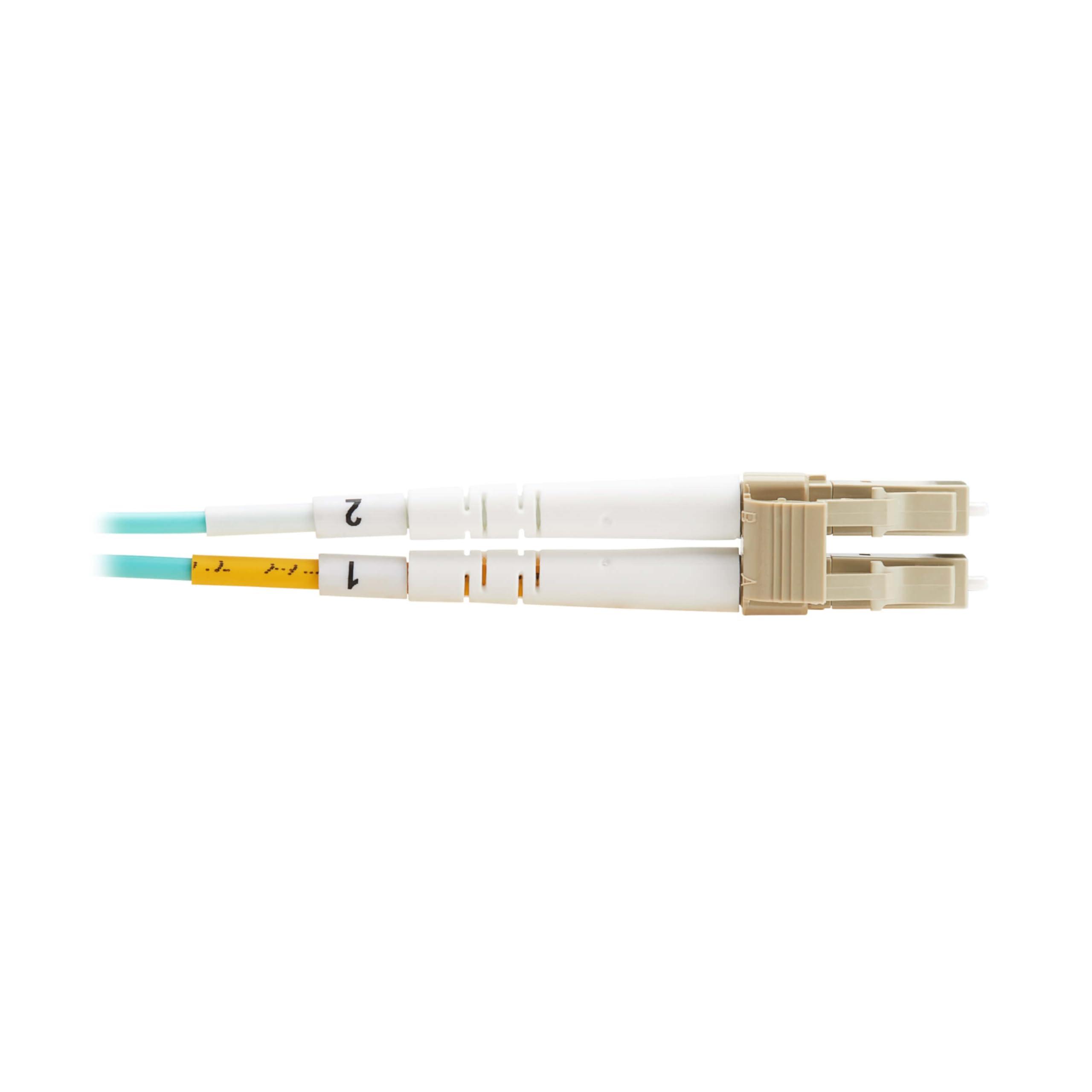 Tripp Lite Tripp Lite Eaton Series Fiber Patch Cable, 7 Meters / 23 Feet, LC to LC Fiber Optic Cable, 10Gb OM3 Multimode Duplex, 50/125um, Aqua, TAA Compliant, Lifetime Manufacturer's Warranty (N820-07M-TAA)