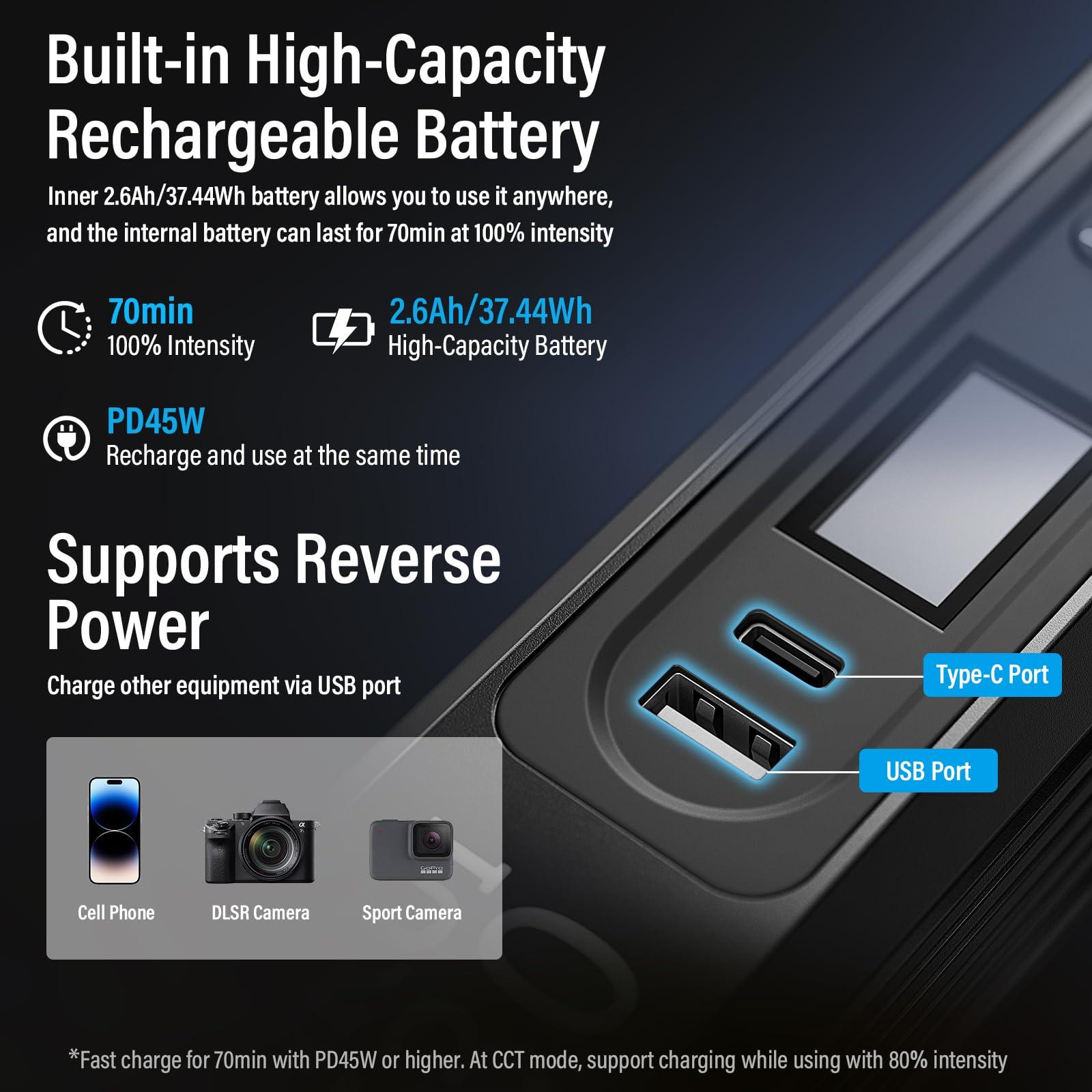 Sirui SIRUI 30W RGB LED Video Light Stick, T30 Tube Light, 2500K~7000K, 2580 lux/0.5m, TLCI 98, CRI 96, 6 Pixel Effects, 13 Light Effects, Full-Color LED Light, Reverse Charging, Magnetic Light, Black