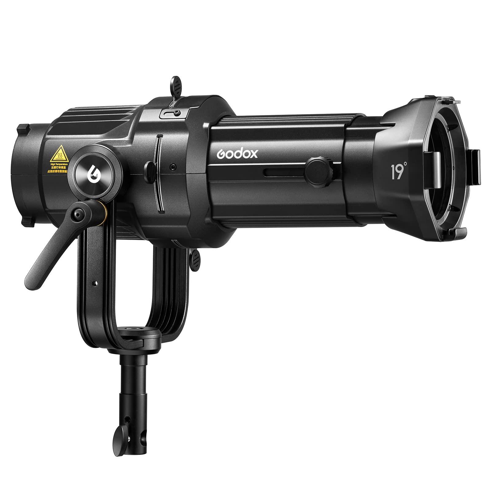 GODOX Godox VSA-19K Spotlight Attachment Kit,Conical Snoot with 19 Projection Lens and 9 Gobos for Bowens Mount Flash Speedlite,Studio Strobe Monolight,Photography LED Light and Video Light