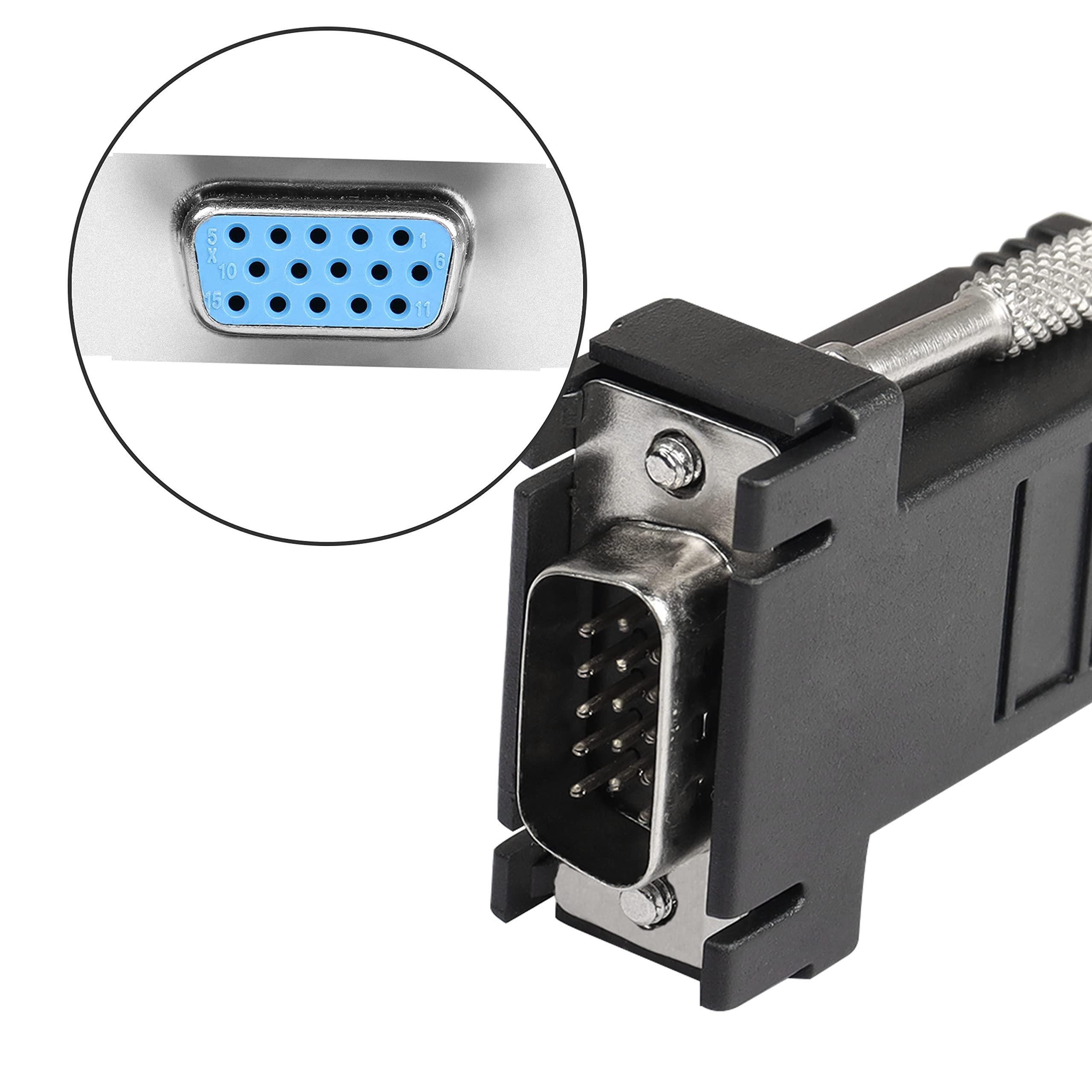 GELRHONR GELRHONR VGA Extender Over Ethernet Adapter, VGA to RJ45 Signal Extender Adapter, VGA 15-Pin Male/Female to RJ45 Female Extender Transmission Over CAT5 CAT6 Ethernet Cable -2pack