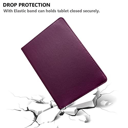 R.SHENGTE Case for Samsung Galaxy Tab S2 9.7 inch (SM-T810 T813 T815 T817 T818 T819), 360 Degree Rotating Stand Case Smart Protective Cover, Bonus Stylus Pen,Screen Film (Purple)
