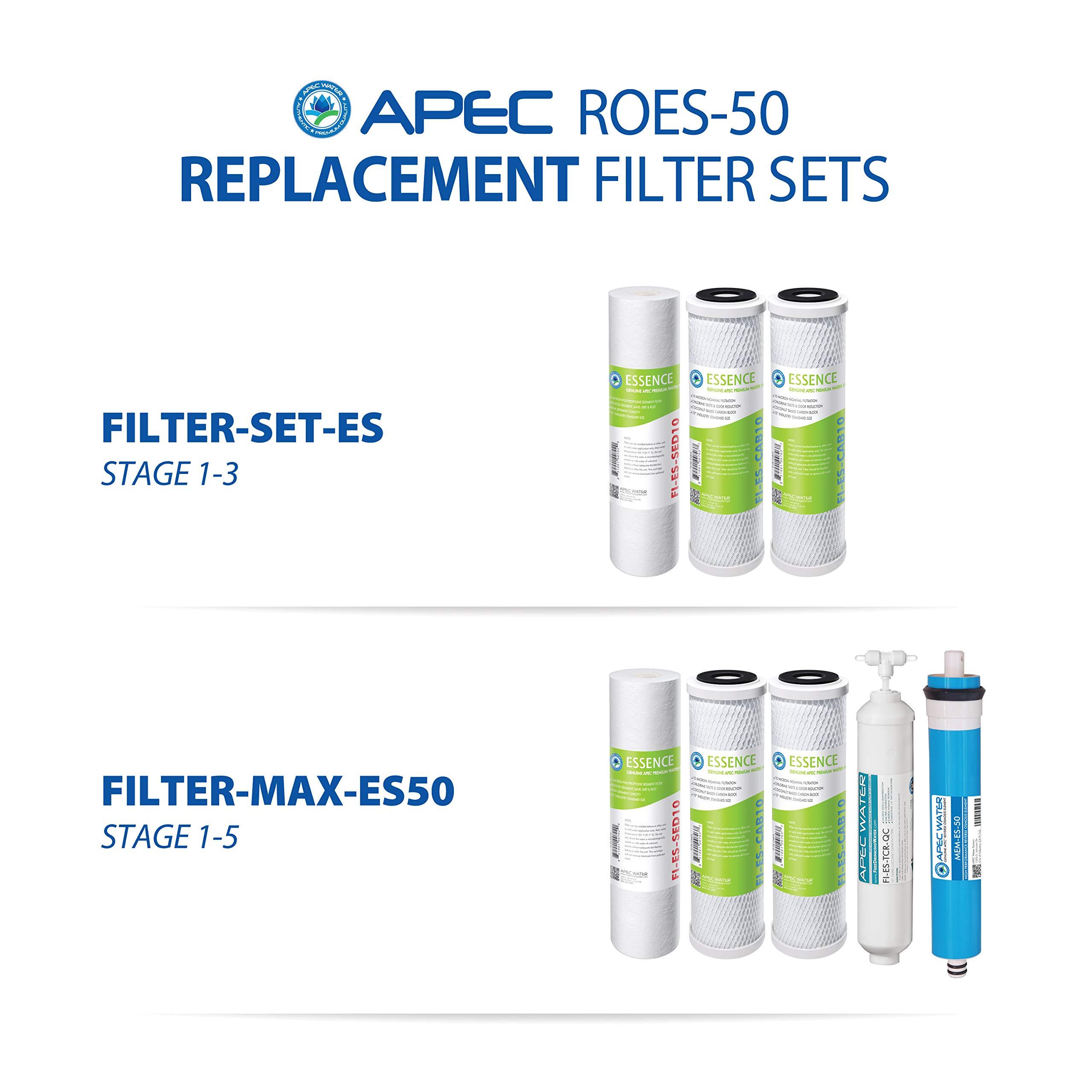 APEC Water Systems APEC Water Systems ROES-50 Essence Series Top Tier 5-Stage WQA Certified Ultra Safe Reverse Osmosis Drinking Water Filter System