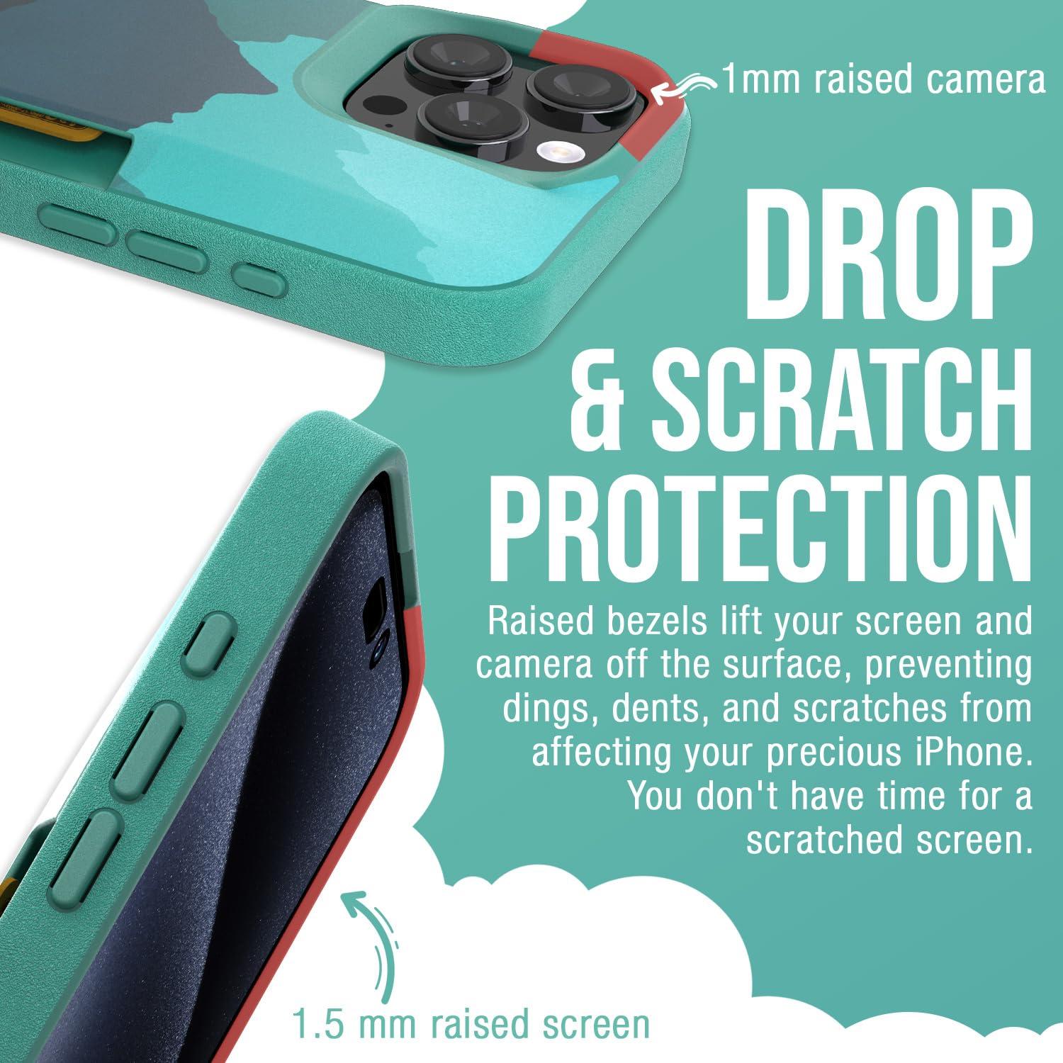 Smartish Smartish iPhone 16 Pro Max Wallet Case + USB C Lightning Cable Combo - 6 Foot Fabric Wrapped Fast Charging Cable + Hidden Card Slot Cover Compatible with Apple iPhone 16 Pro Max