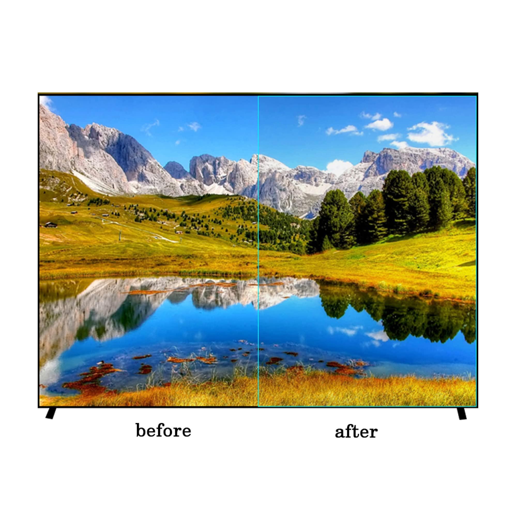 MJYT 32-75 Inch TV Screen Protector Anti Blue Light Anti Glare Screen Filter Relieve Eye Fatigue Ultra-Clear Eye Protection Film for LCD, LED, OLED & QLED 4K HDTV/A / 49 Inches 1075x604 mm