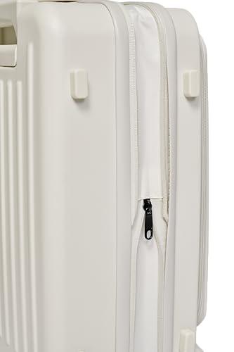 acer Acer Hardside Expandable Luggage Laptop Bag with Spinner Wheels, White