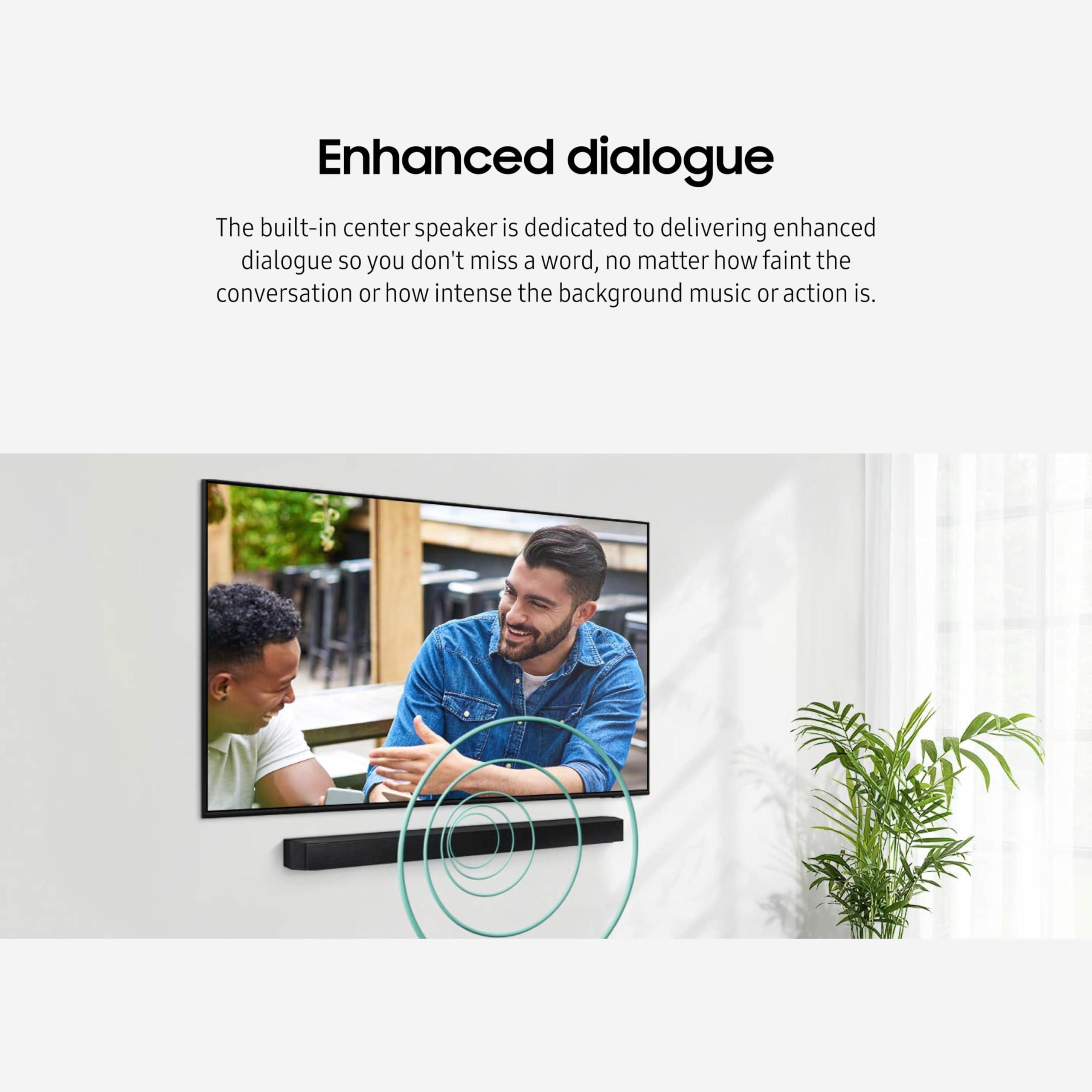 SAMSUNG SAMSUNG HW-B550D 3.1 ch Soundbar w/ Dolby Audio, Surround Sound expansion, Bass Boost, Adaptive Sound, DTS Virtual:X, Wireless Subwoofer, 2024