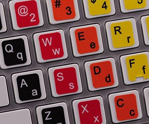 4Keyboard LEARNING ENGLISH COLORED STICKER FOR KEYBOARD (LOWER & UPPER CASE)