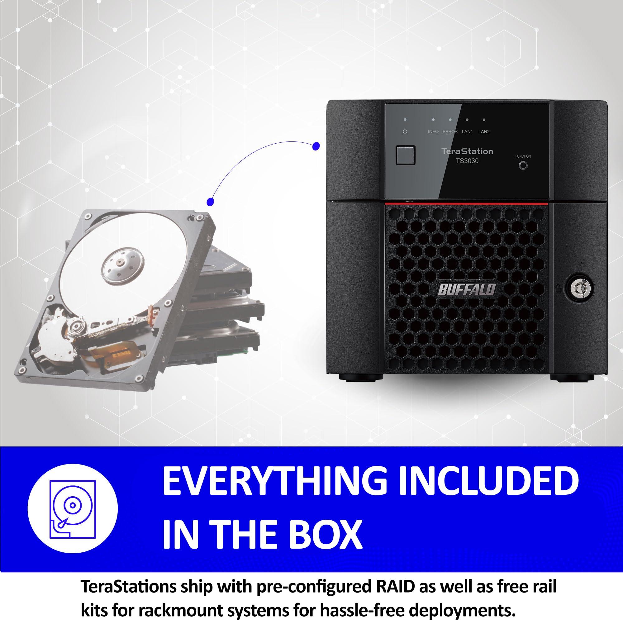 BUFFALO BUFFALO TeraStation 3230DN 2-Bay 4TB (2x2TB) Desktop Small-Med Business NAS w/Hard Drives Included