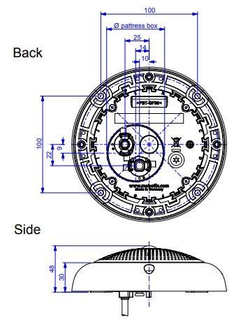 Mobotix MOBOTIX MX-Q25MI-BASIC-D12 5MP Hemispheric PoE Network Camera with Day Sensor and 12mm Fisheye Lens,RJ45 Connection.
