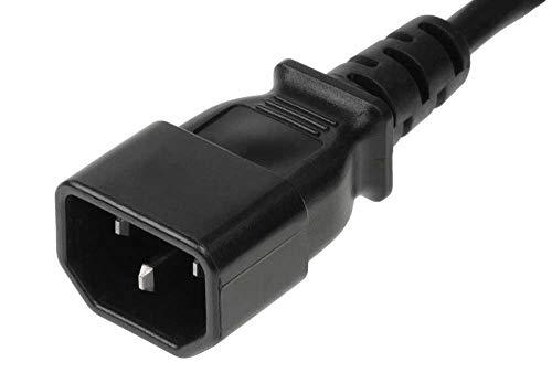 SF Cable SF Cable 4ft 18 AWG NEMA 5-15R to IEC320 C14 Monitor Power Adapter Cord, 10A, 125V AC Power Cable