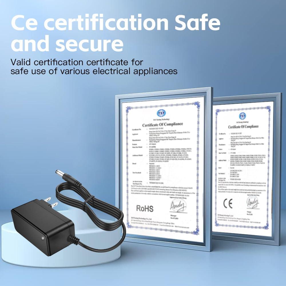 MTDZKJG 6V 2A Power Supply Adapter AC 100-240V to DC 6Volt 2Amp 1A Transformer Power Cord with 5.5 x 2.5mm/2.1mm DC Plug for Humidifier, Blood Pressure Monitor