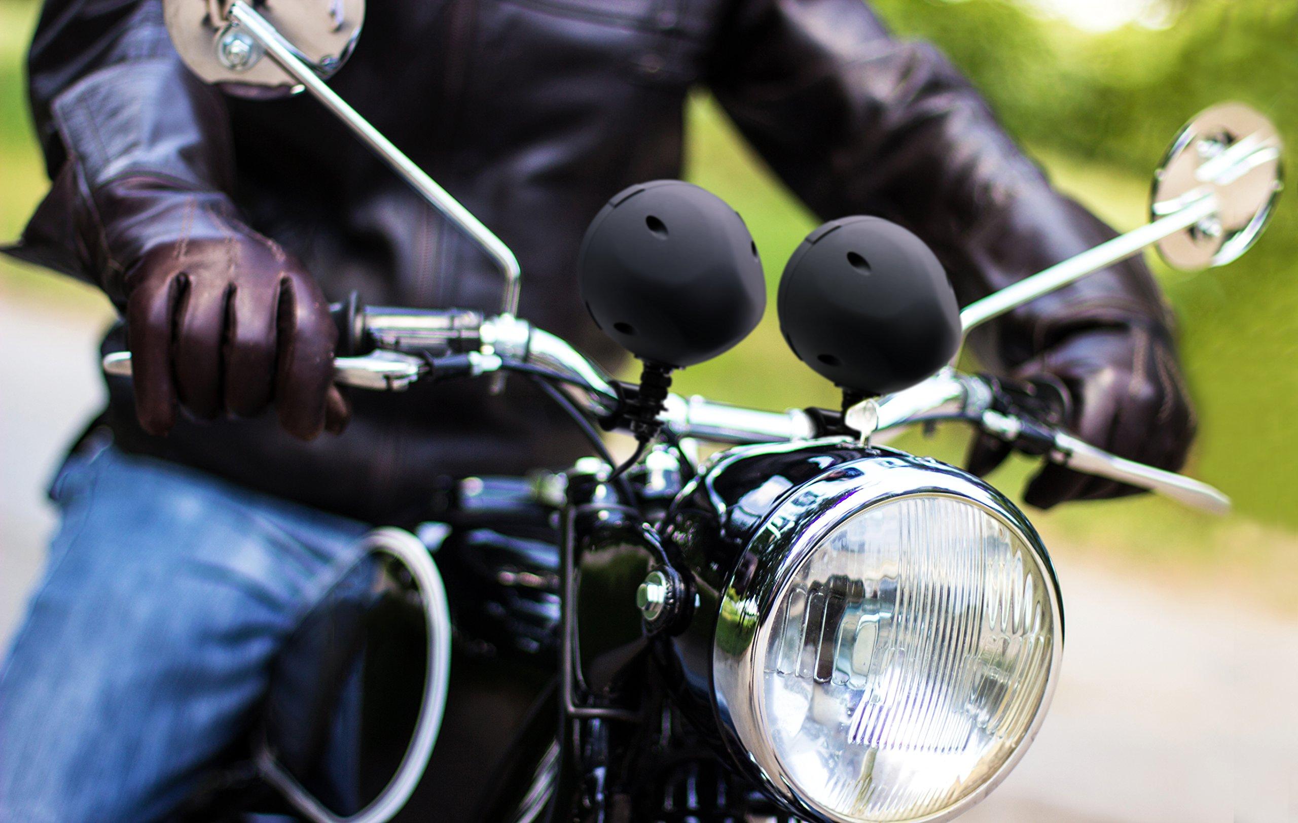 BOSS Audio Systems BOSS Audio Systems MCBK420B Bluetooth Speaker System - Class D Compact Amplifier, 3 Inch Weatherproof Speakers, Volume Control, Great for Use with ATVs/Motorcycles, 12 Volt Vehicles