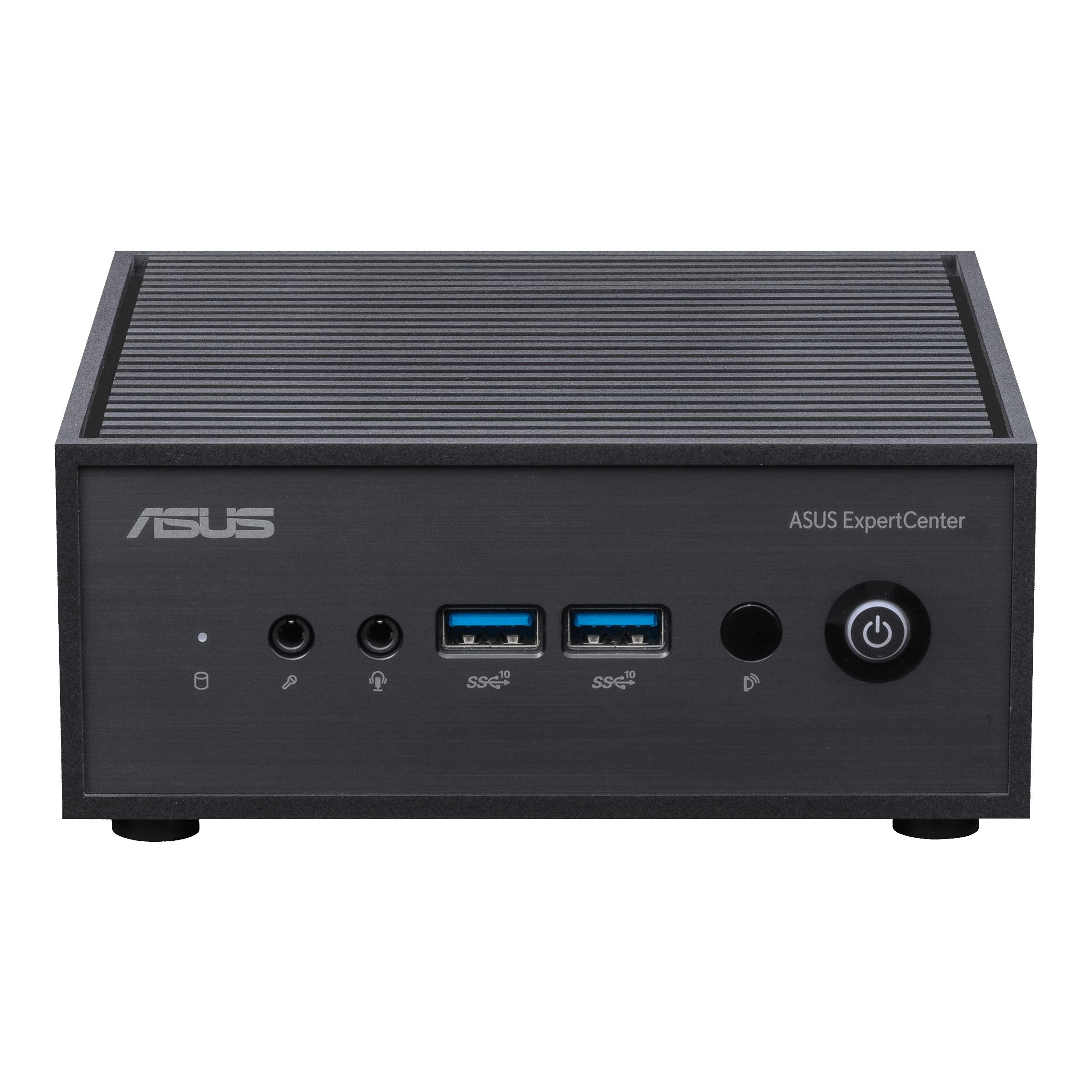 ASUS ASUS ExpertCenter PN42 Fanless Mini PC Barebone with Intel 12th gen Quad Core N100, Dual 4K Support, Dual LAN, 7 x USB, COM Port, WiFi 6E, Bluetooth, VESA Mount