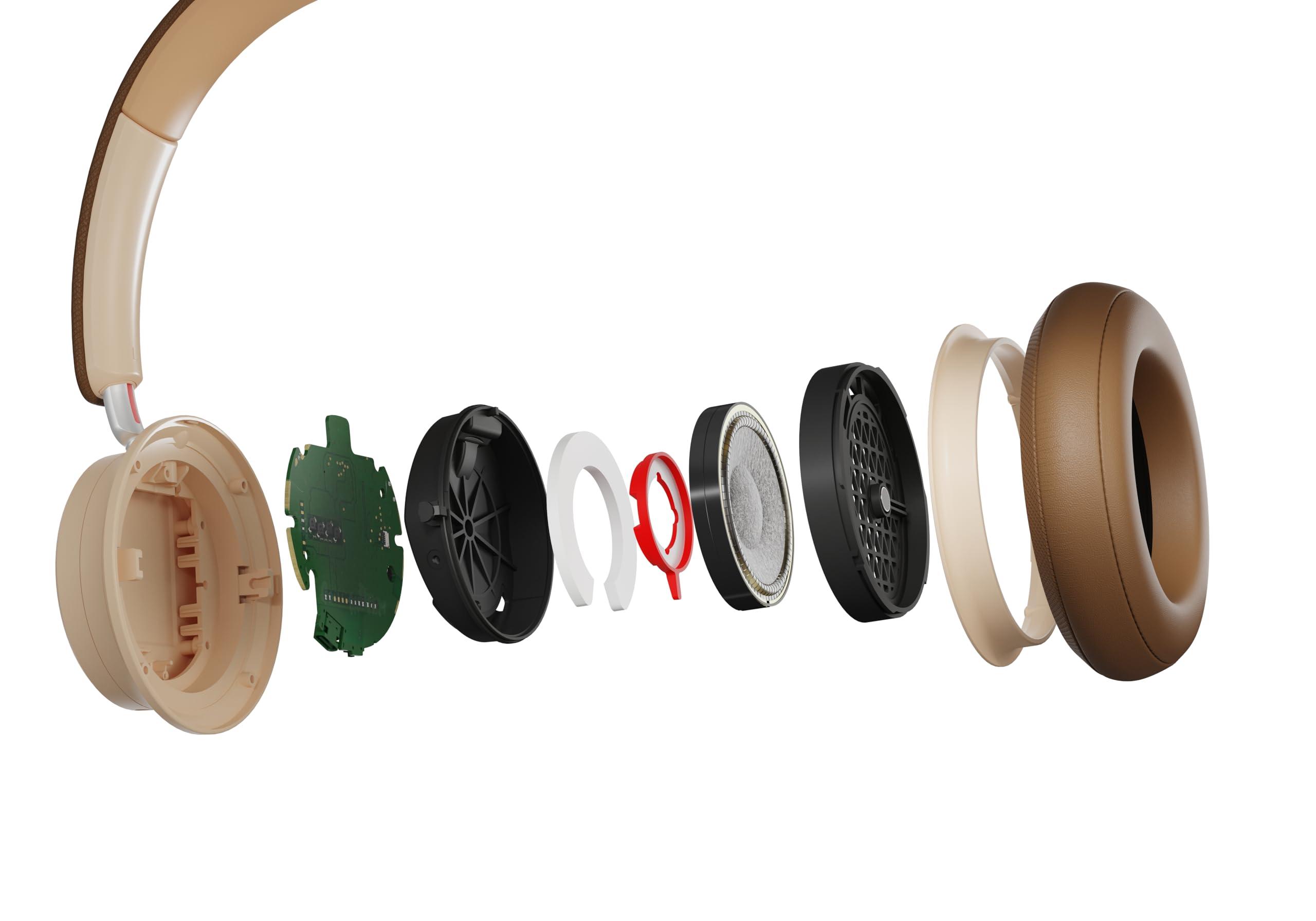 DALI DALI IO-8 Over-The-Ear Wireless/Wired Hi-Fi Headphones with ANC, Bluetooth AptX & Patented SMC Driver Technology, 35 Hours Battery Life (Caramel White)