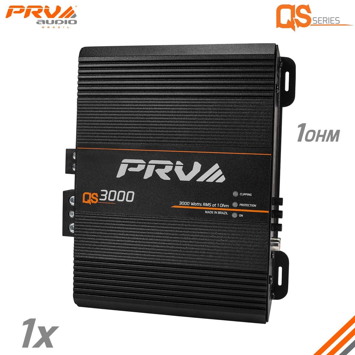 PRV AUDIO PRV Audio QS3000 1 Ohm 3000 Watt Amp Car Audio Amplifier Full Range HD Sound Monoblock 3K Car Amp with Built-in HPF and LPF Controls for PRO Audio Systems
