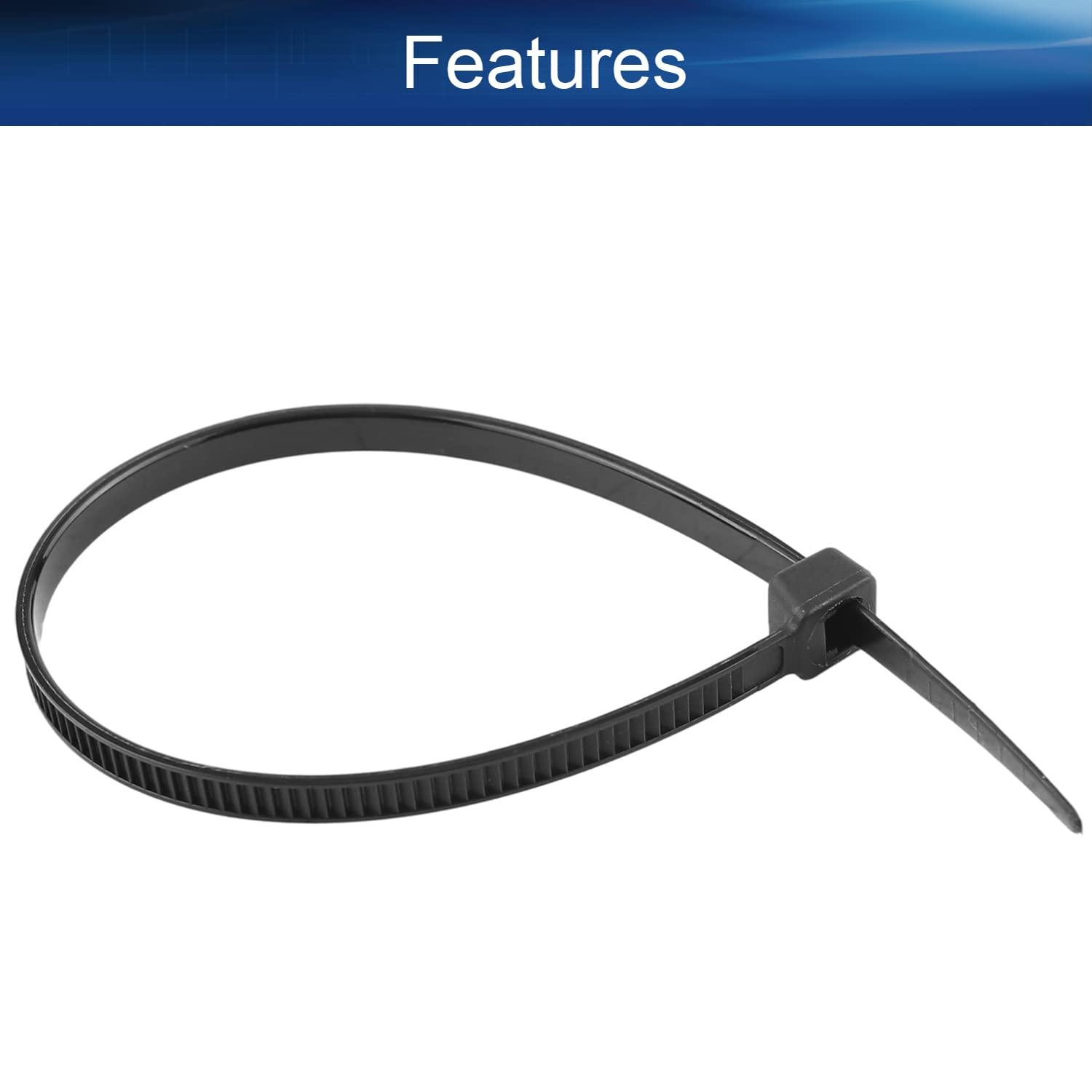 Heyiarbeit Heyiarbeit 6 Inch Zip ties White Plastic Cable Tie Nylon Cable Wire Ties Self-Locking Tie Wraps 100Pcs