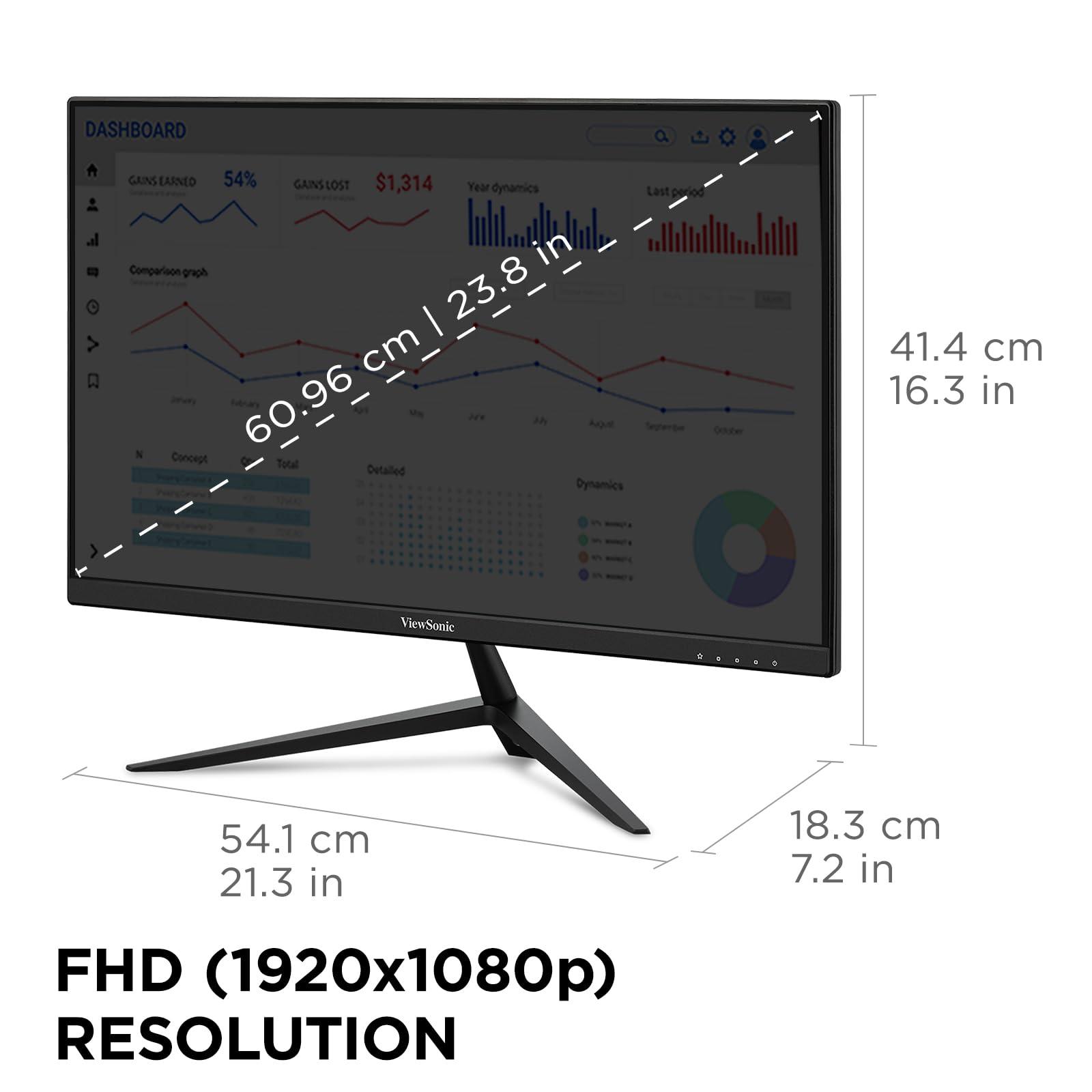 ViewSonic ViewSonic VX2428A 24 Inch 1080p 0.5ms 180Hz IPS Gaming Monitor with FreeSync, HDMI 1.4, and DisplayPort Inputs
